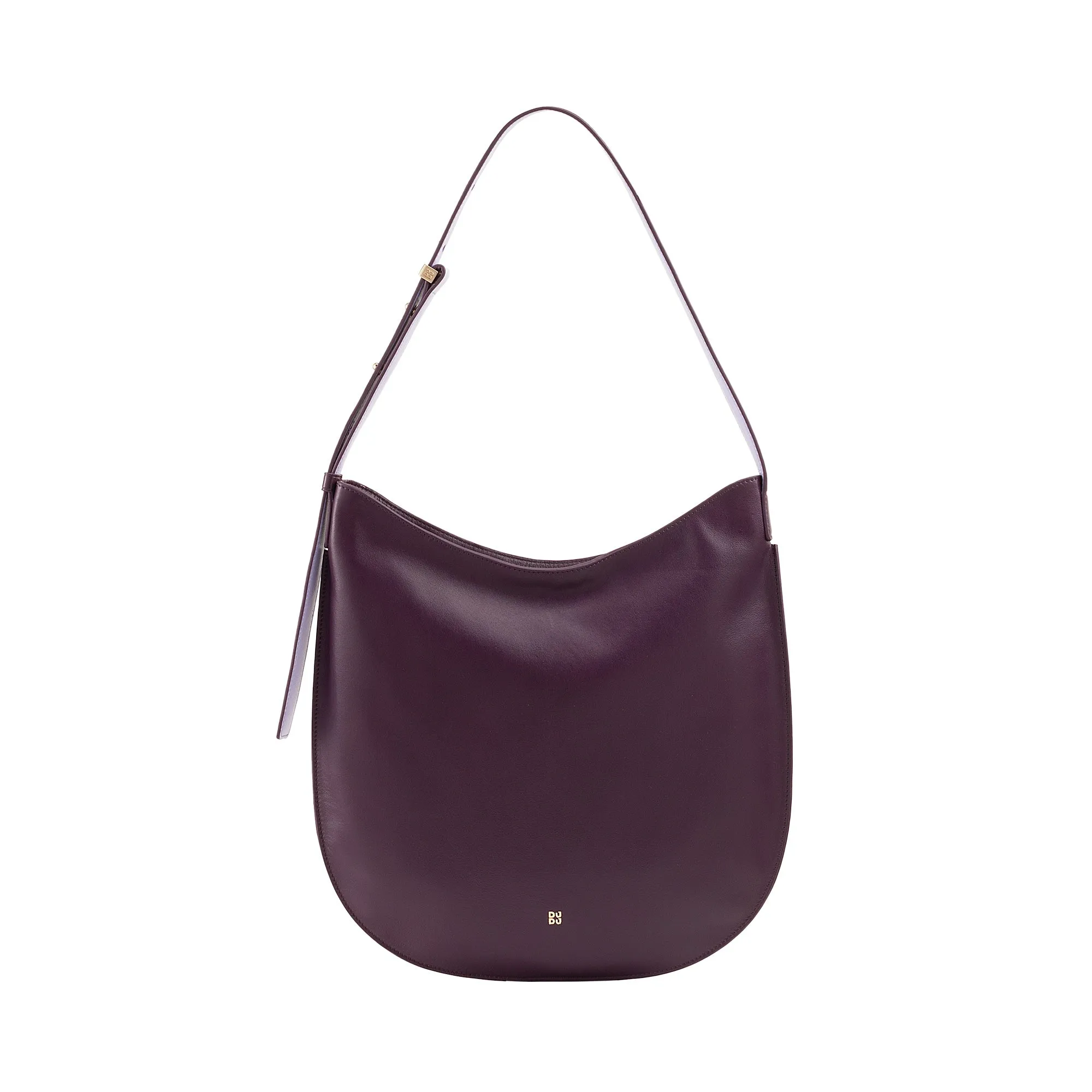 DUDU shoulder bag woman in soft leather, hobble bag with zipper, large adjustable colored large adjustable shoulder bag