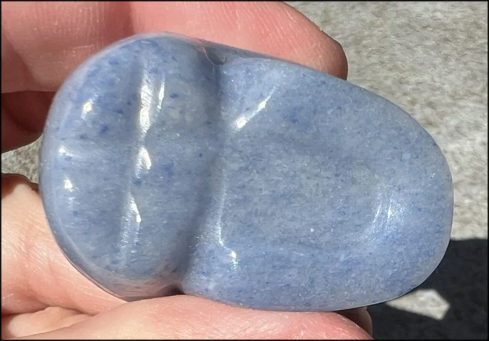 Dumortierite CRYSTAL SKULL - Throat Chakra, Communication - with Synergy 5  yrs