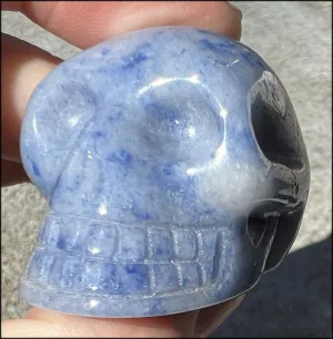 Dumortierite CRYSTAL SKULL - Throat Chakra, Communication - with Synergy 5  yrs