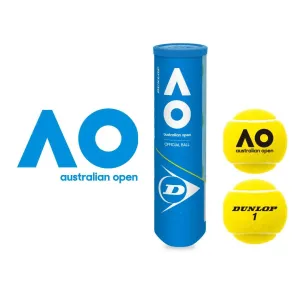 Dunlop AO Australian Open Hardcourt Official Ball (4 Ball Can)