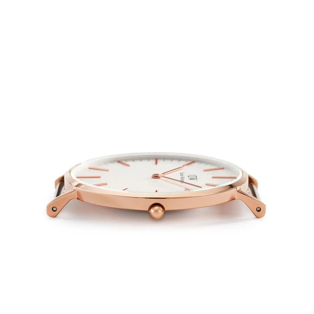 DW00100006 Daniel Wellington Classic St Mawes White 40mm Rose Gold