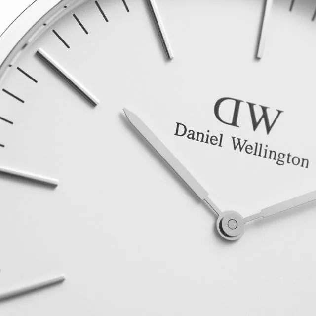 DW00100020 Daniel Wellington Sheffield Black Leather 40mm Sliver