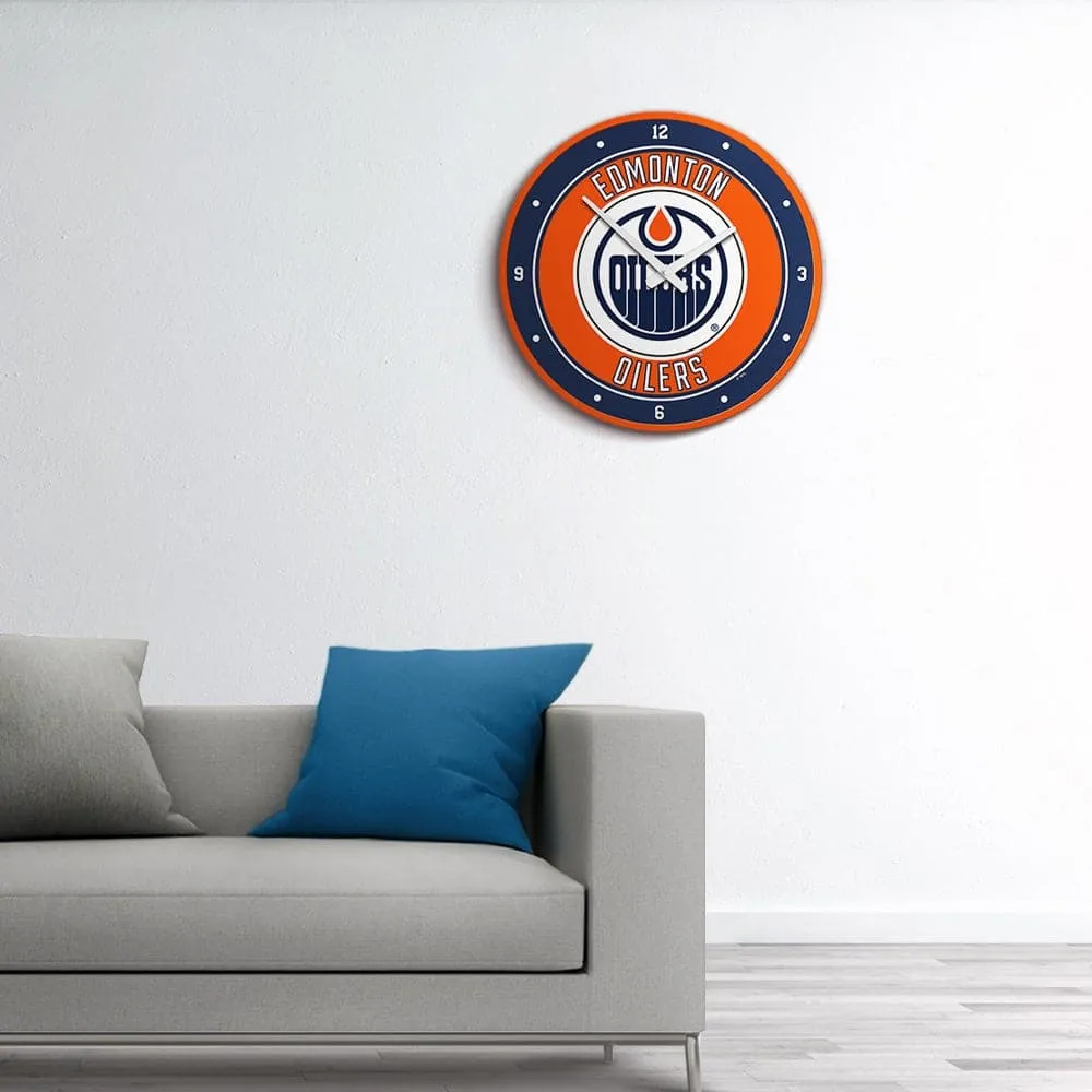 Edmonton Oilers: Modern Disc Wall Clock