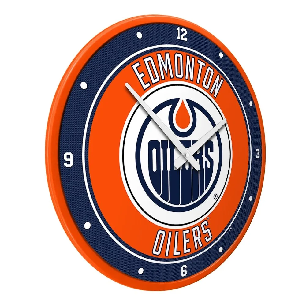 Edmonton Oilers: Modern Disc Wall Clock