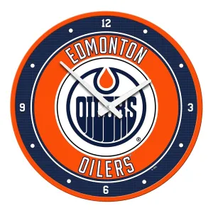 Edmonton Oilers: Modern Disc Wall Clock