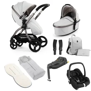 egg3 Luxury Maxi-Cosi Travel System Bundle in Houndstooth Silver