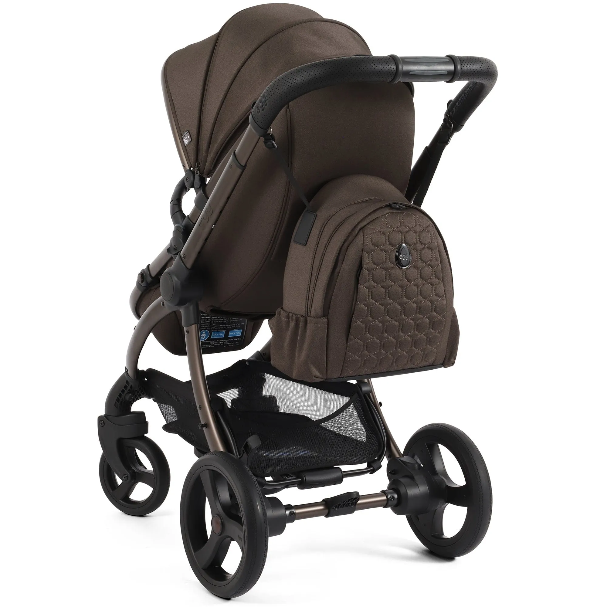egg3 Luxury Travel System Bundle - Chocolate Velvet