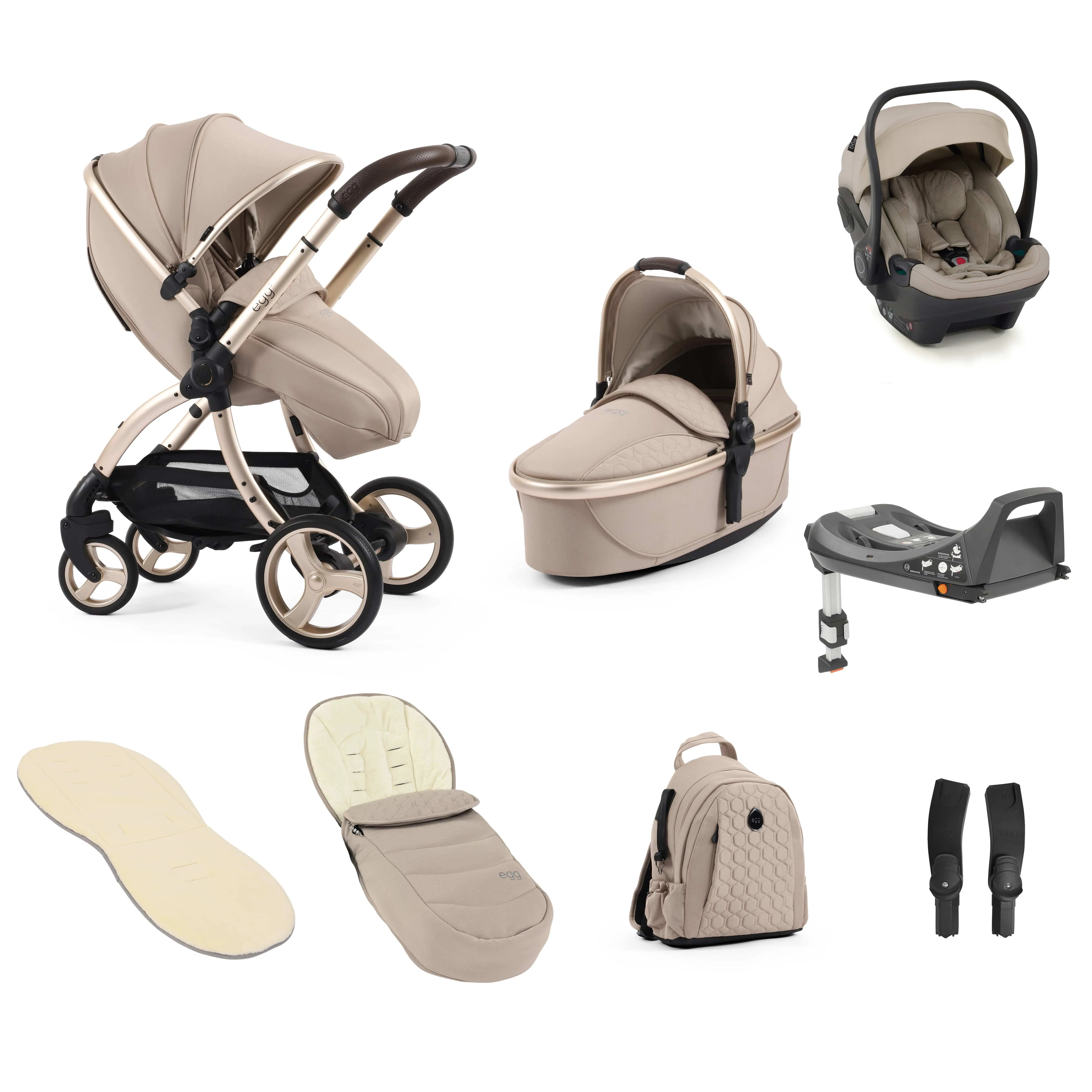 egg3 Luxury Travel System Bundle Feather