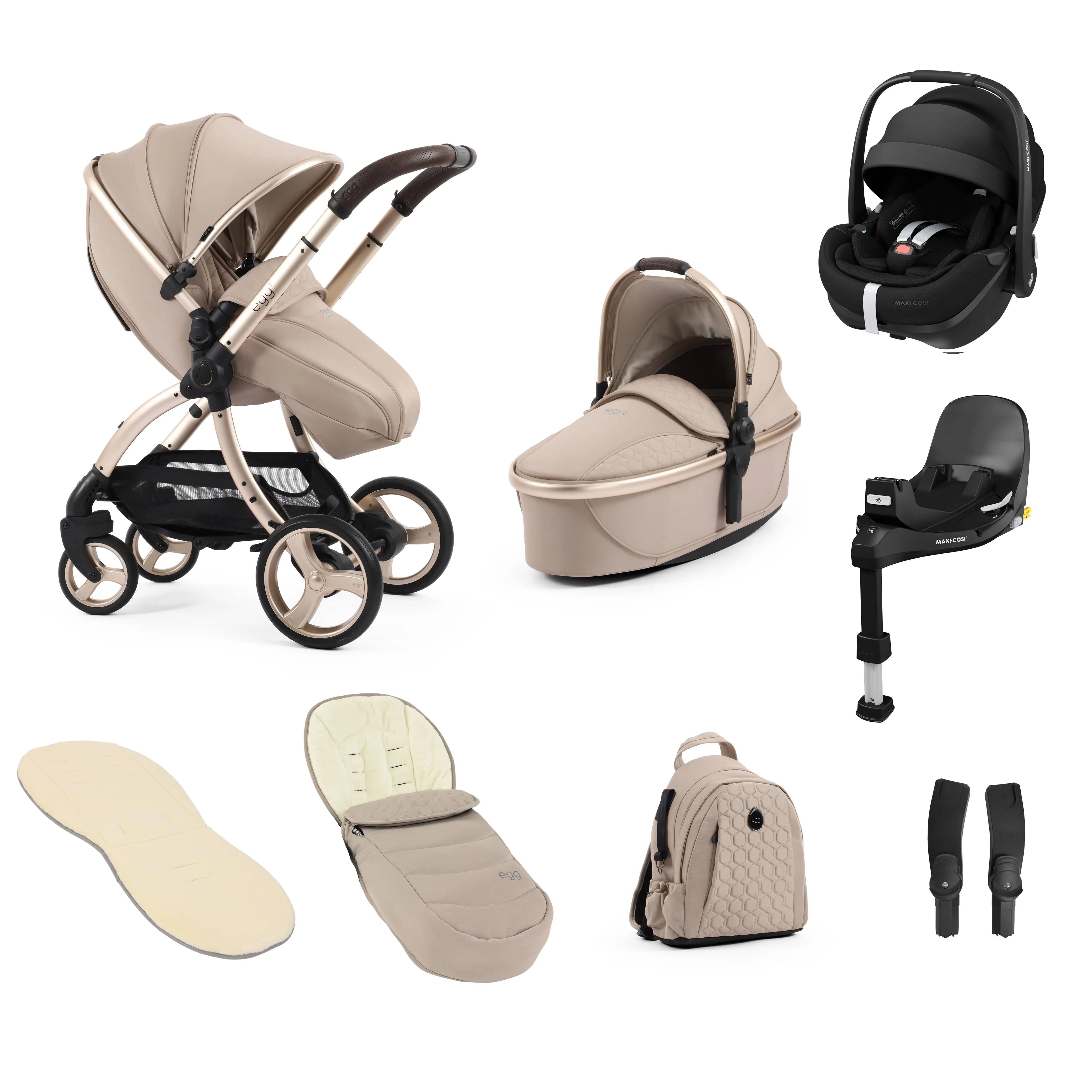 egg3 Luxury Travel System Bundle Feather