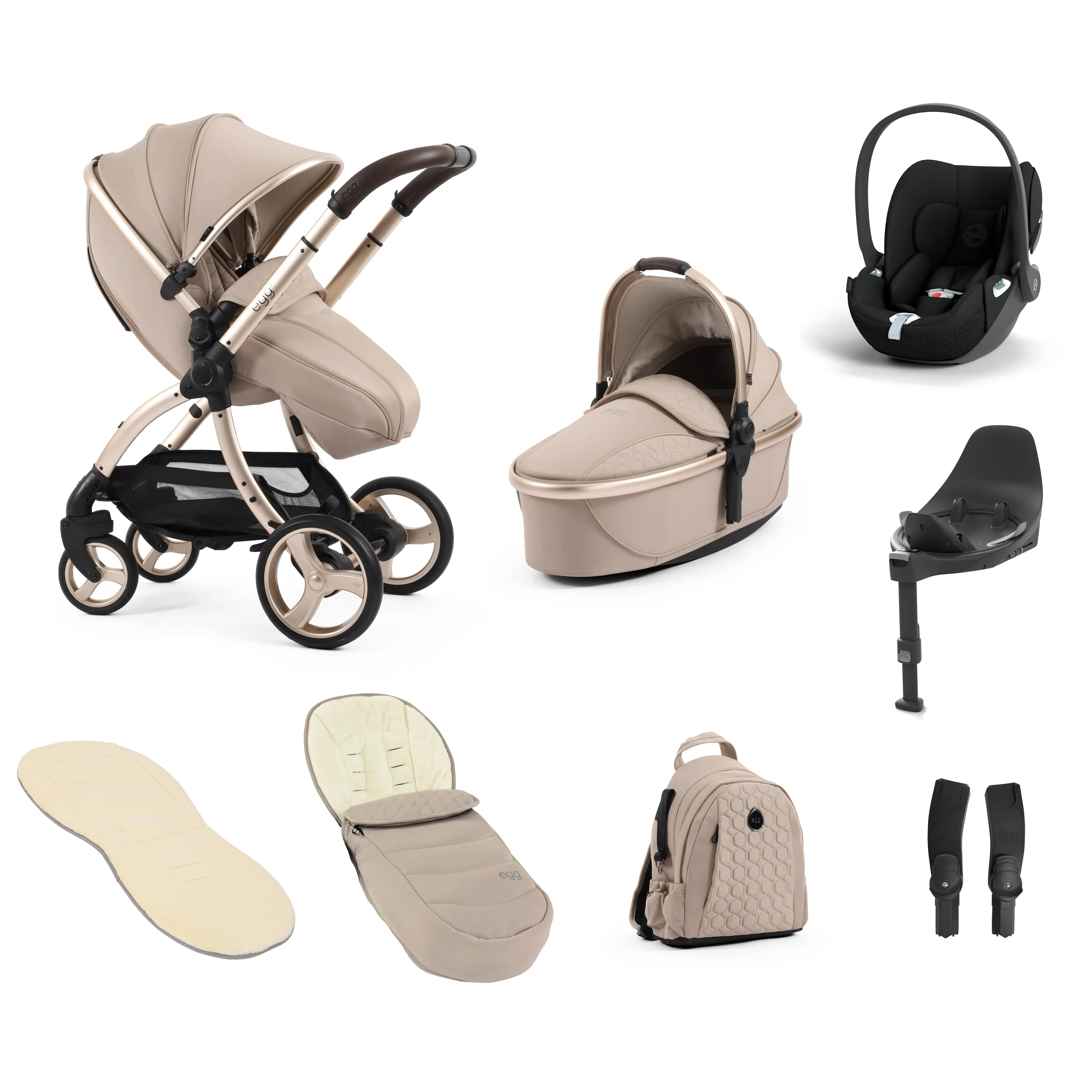 egg3 Luxury Travel System Bundle Feather