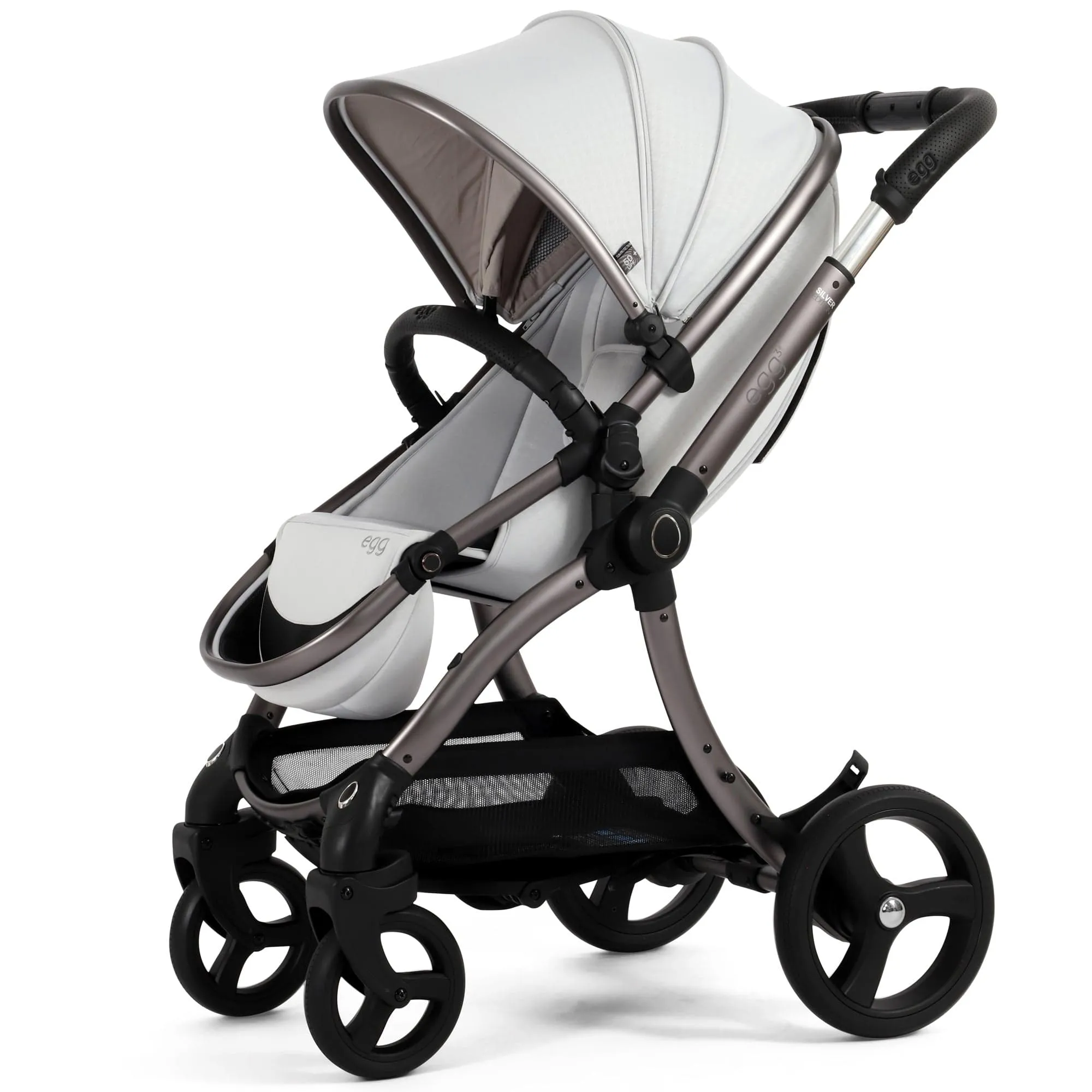 egg3 Luxury Travel System Bundle in Houndstooth Silver