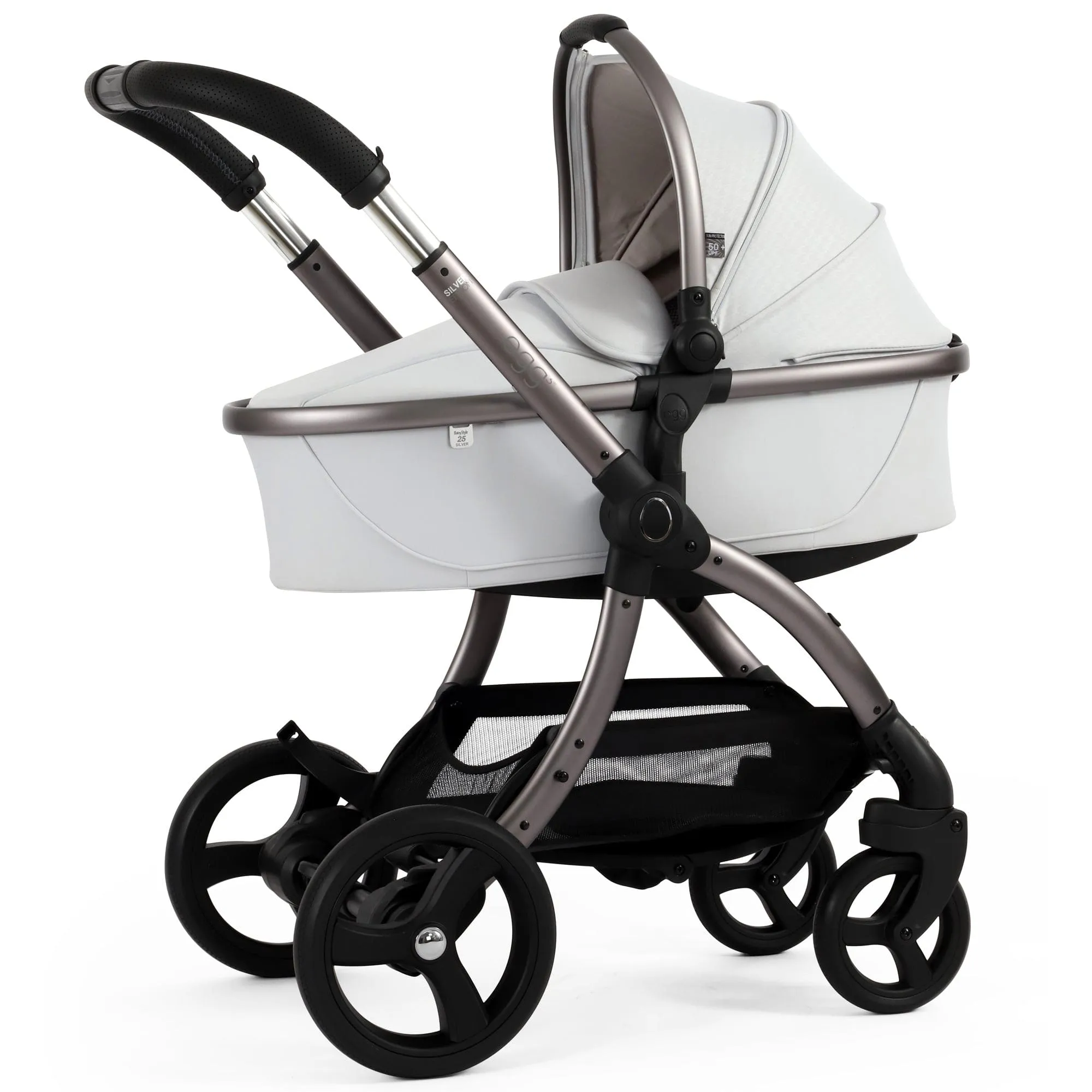 egg3 Luxury Travel System Bundle in Houndstooth Silver