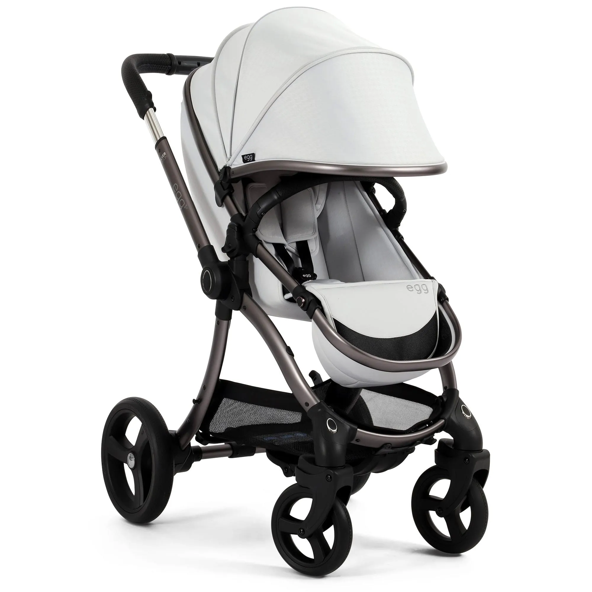 egg3 Luxury Travel System Bundle in Houndstooth Silver