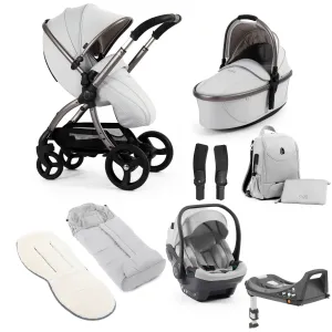 egg3 Luxury Travel System Bundle in Houndstooth Silver