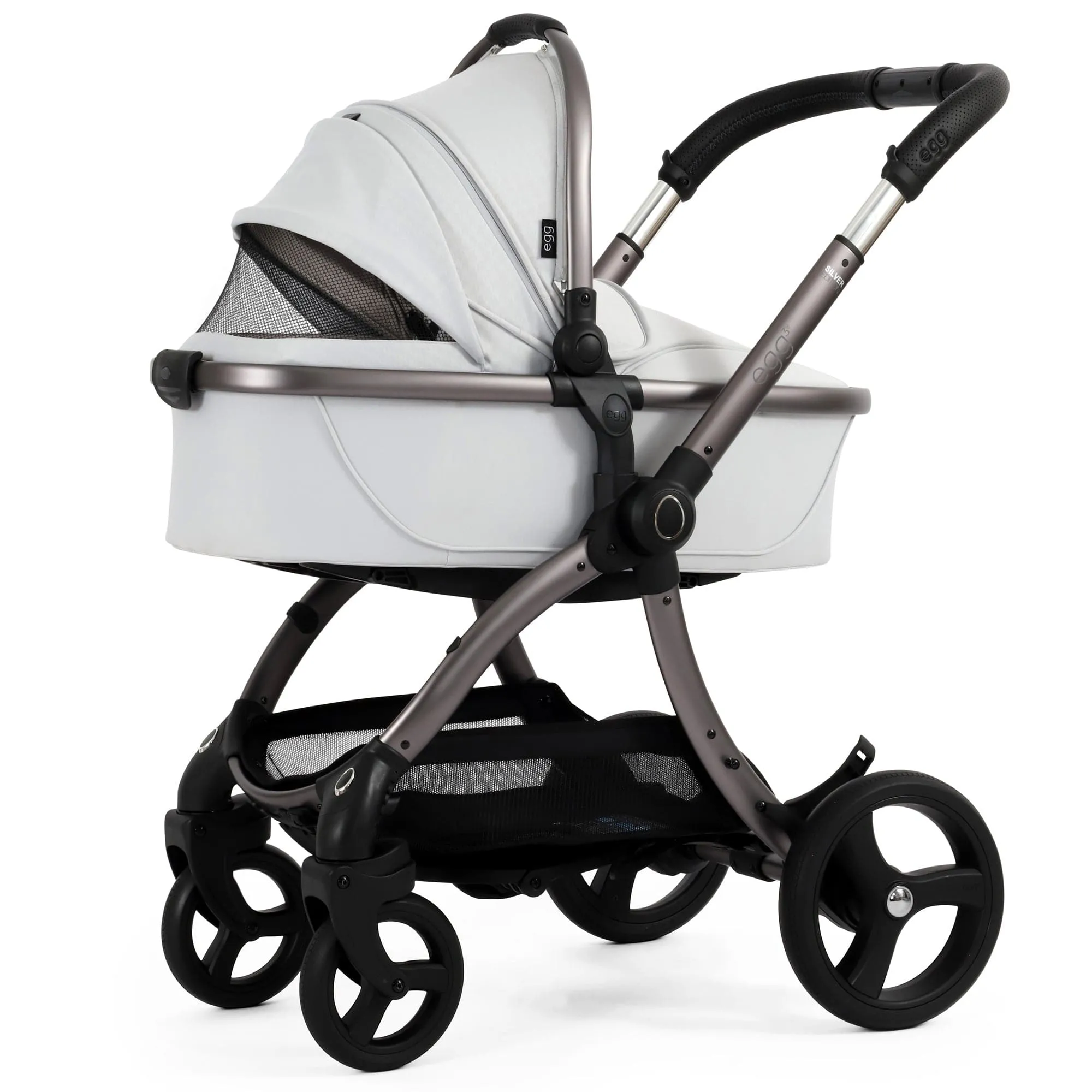 egg3 Luxury Travel System Bundle in Houndstooth Silver
