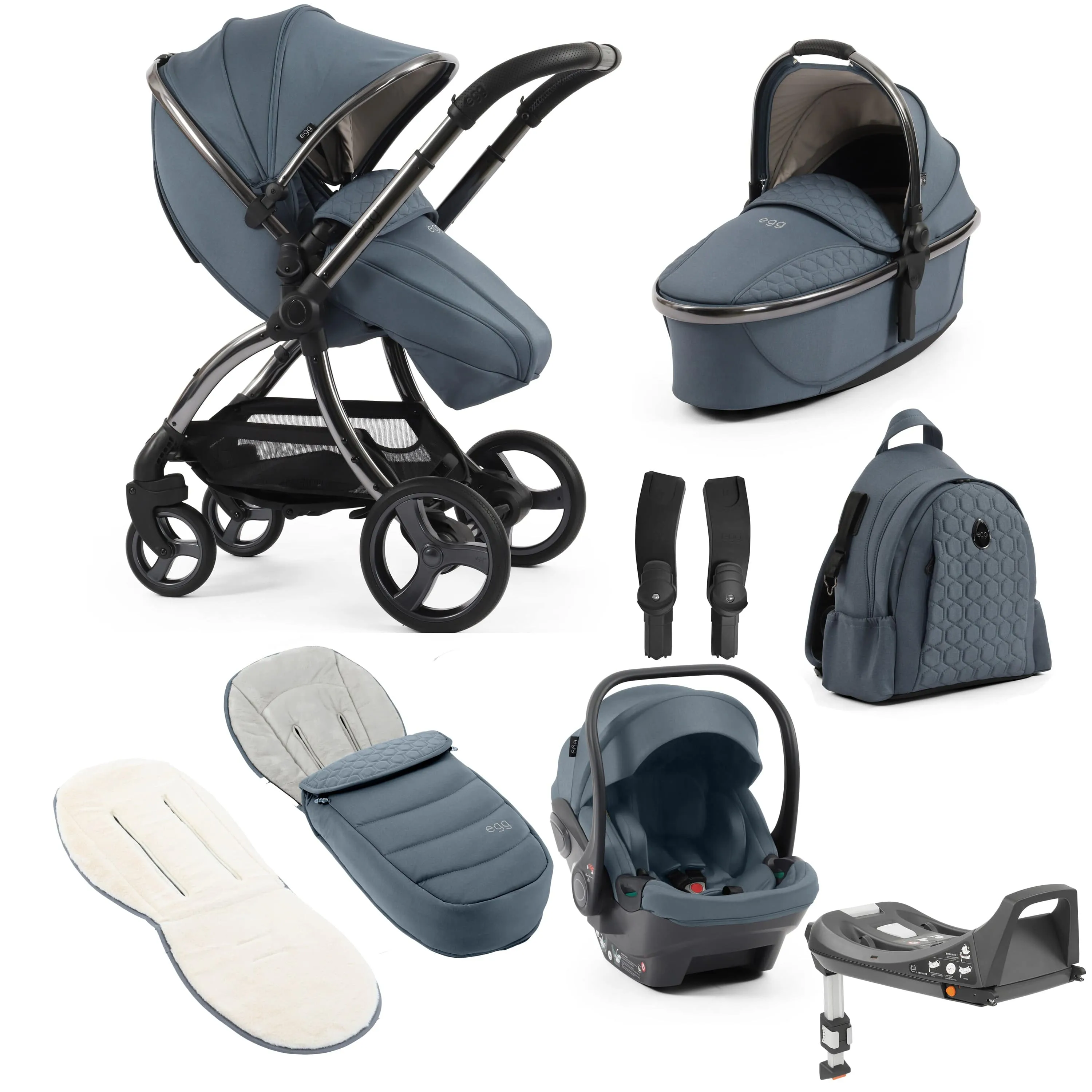 egg3 Luxury Travel System Bundle in Topaz