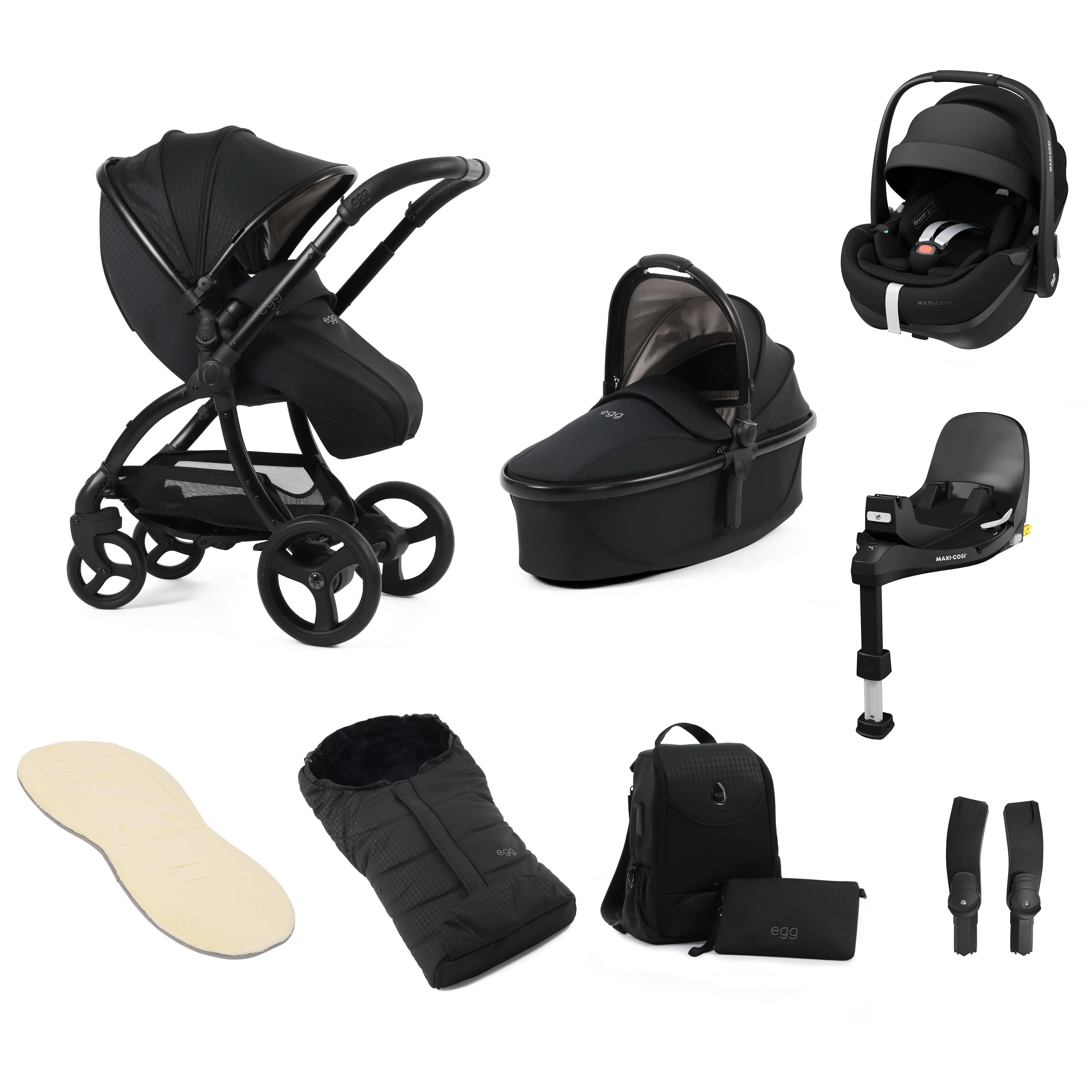 egg3 Luxury Travel System Bundle Special Edition Houndstooth Black