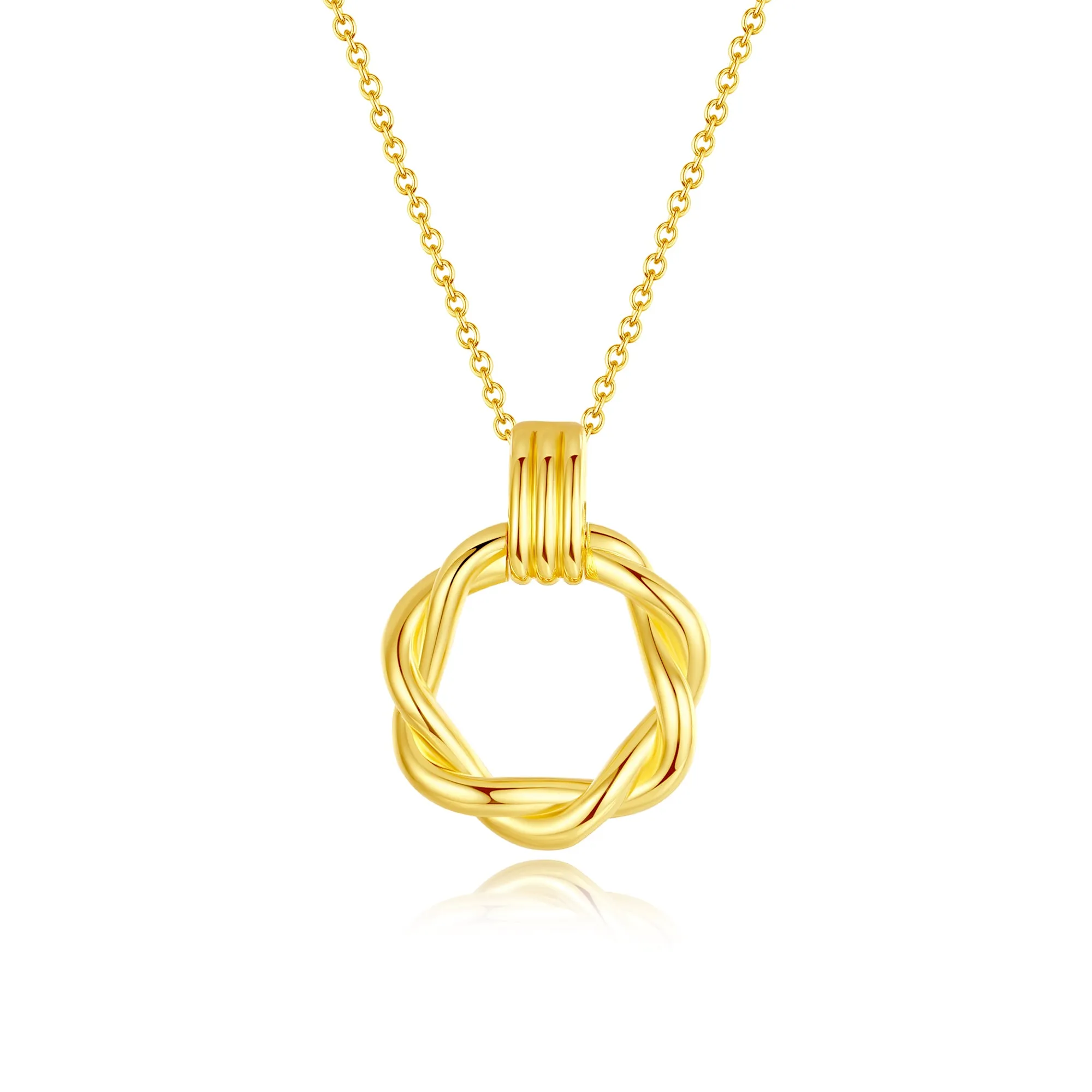 Eléa Twisted Hoop Pendant Necklace