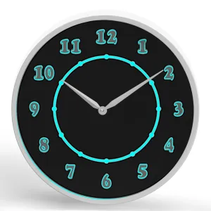 Electric <br>Round Framed Wall Clock 11.75"