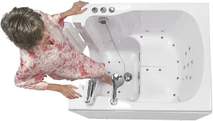 Ella's Front Entry 32" x 40" Acrylic Walk-In Bathtub, Left Hinge Door, Fast Fill Faucet, 2" Drain (Air   Hydro)