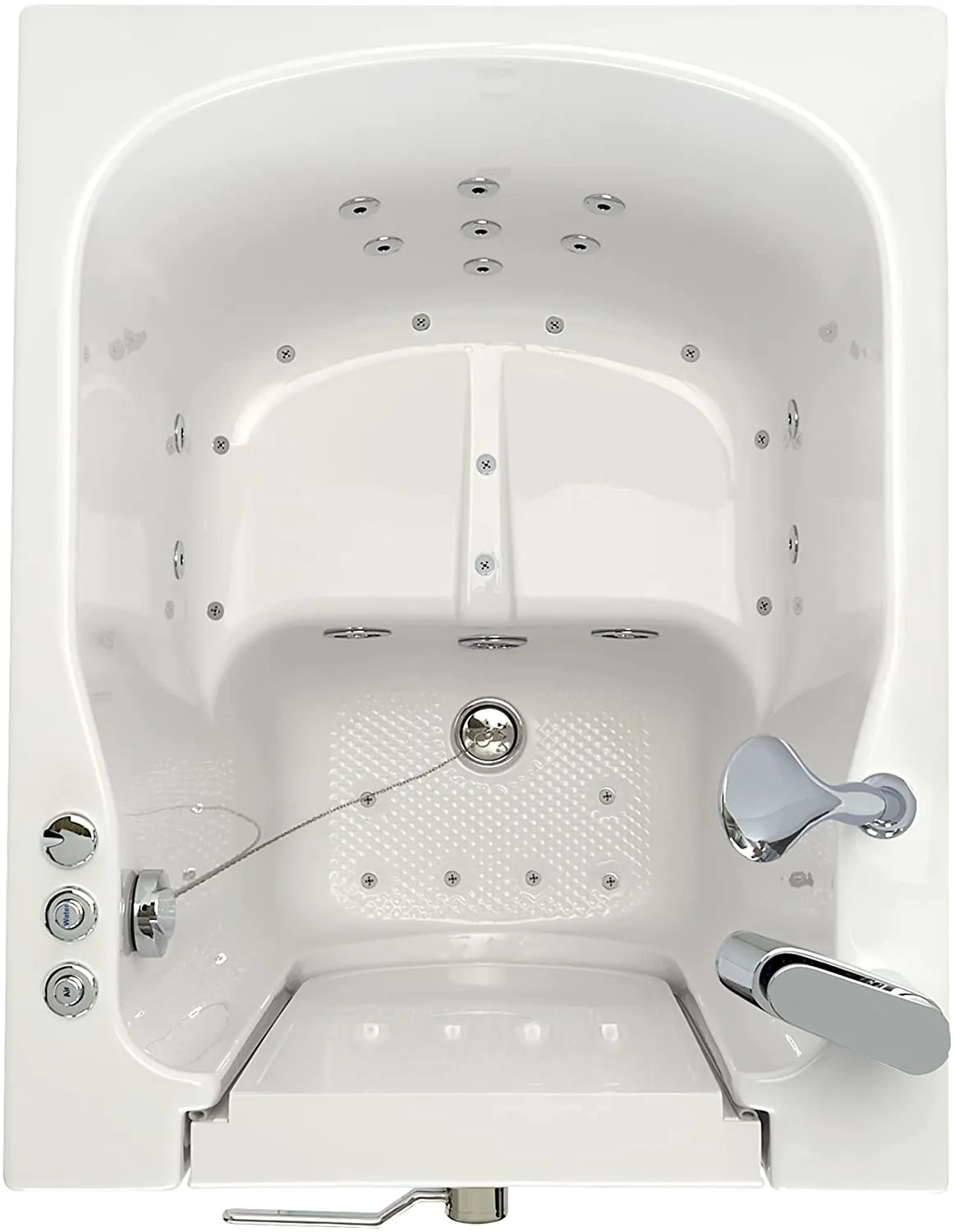 Ella's Front Entry 32" x 40" Acrylic Walk-In Bathtub, Left Hinge Door, Fast Fill Faucet, 2" Drain (Air   Hydro)