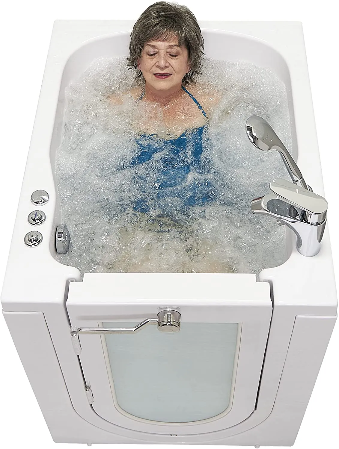 Ella's Front Entry 32" x 40" Acrylic Walk-In Bathtub, Left Hinge Door, Fast Fill Faucet, 2" Drain (Air   Hydro)