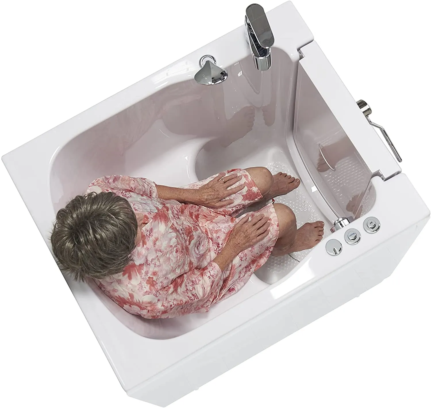 Ella's Front Entry 32" x 40" Acrylic Walk-In Bathtub, Left Hinge Door, Fast Fill Faucet, 2" Drain (Air   Hydro)