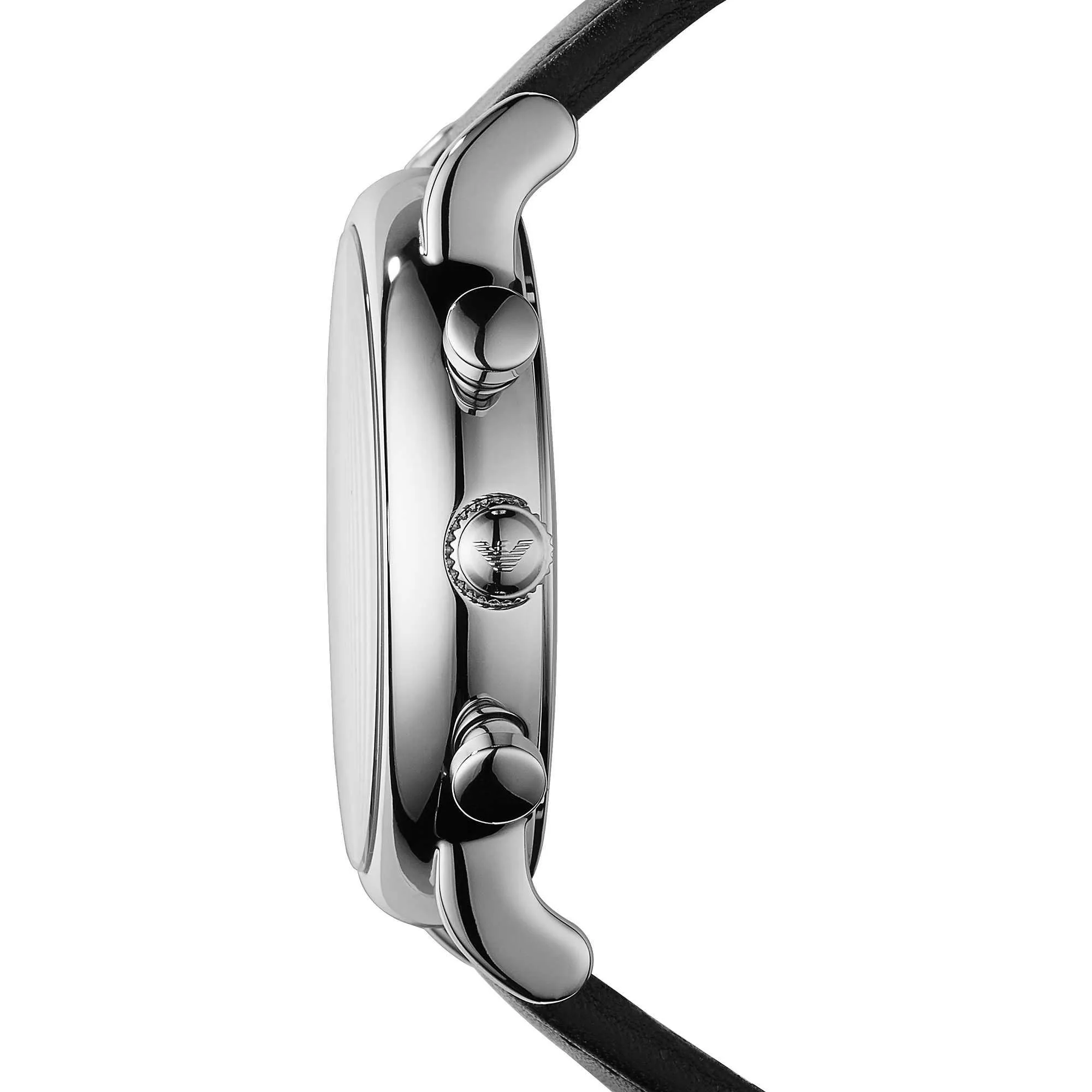 Emporio Armani Men's watch luigi black chronograph leather steel ar1828