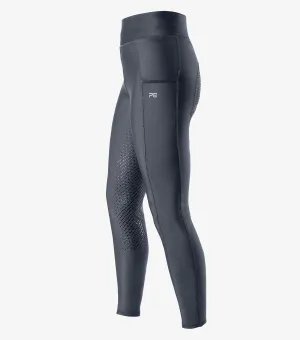END OF LINE - Hattina Ladies Full Seat Gel Riding Tights Anthracite