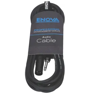 Enova 3 m XLR male to 1/4" plug 2 pole microphone cable EC-A1-XLMPLM2-3