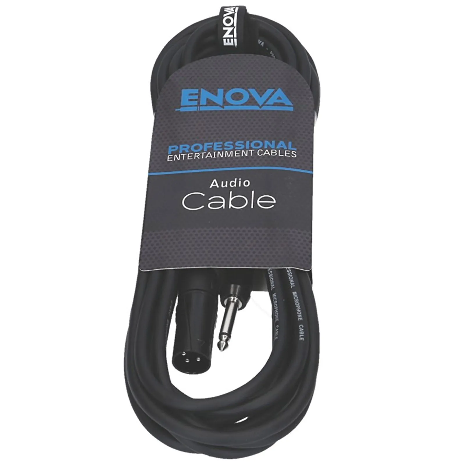 Enova 3 m XLR male to 1/4" plug 2 pole microphone cable EC-A1-XLMPLM2-3