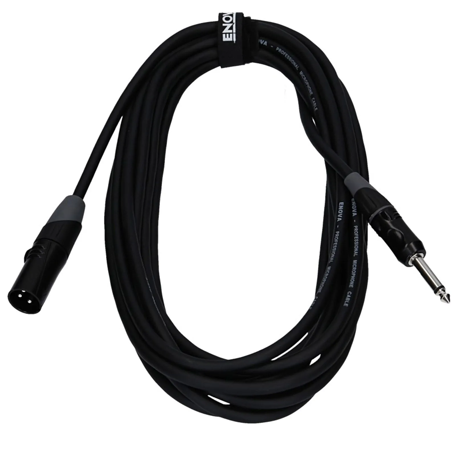 Enova 3 m XLR male to 1/4" plug 2 pole microphone cable EC-A1-XLMPLM2-3