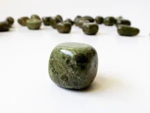 Epidote in Quartz tumbles | 2pcs