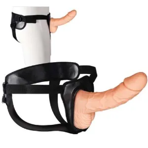 Erection Assistant 8.5 Inch Hollow Dildo & Strap-on Harness - Vanilla