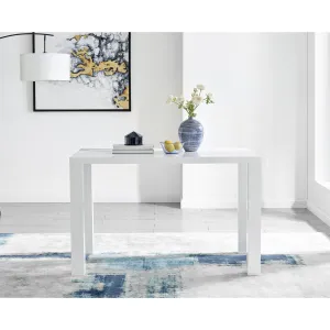 Eubanks High Gloss Minimalist Luxury Dining Table East Urban Home Color: White Size: 27.56" W x 47.24" L