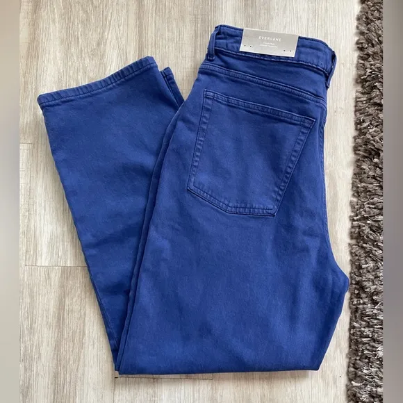 Everlane Achroma Deep Lapis Organic Cotton Way-High Ankle Jean | 32 Reg