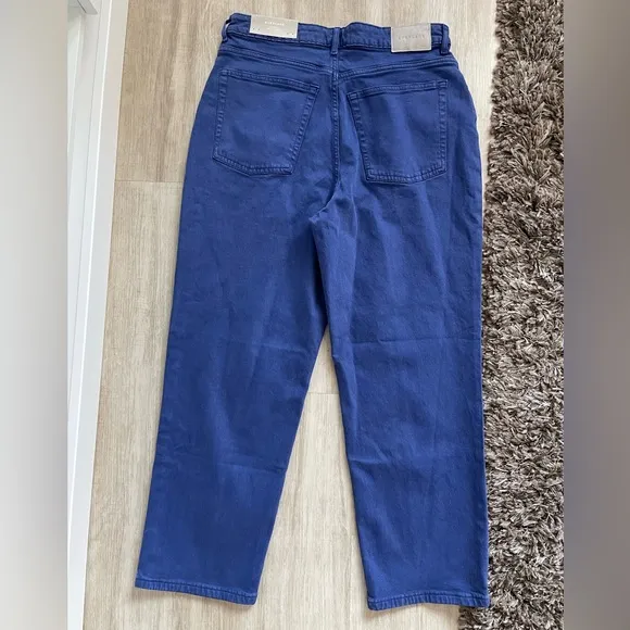 Everlane Achroma Deep Lapis Organic Cotton Way-High Ankle Jean | 32 Reg