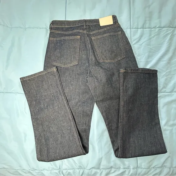 Everlane The High Rise Straight Jean 28 Reg Deep Blue NWOT