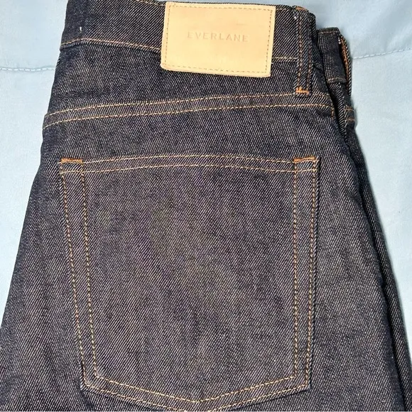 Everlane The High Rise Straight Jean 28 Reg Deep Blue NWOT