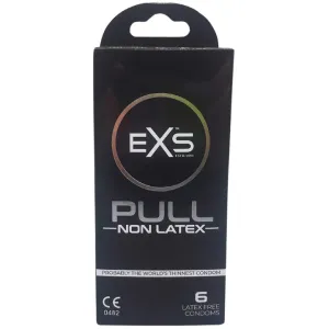 EXS Pull Non-Latex Condoms – Ultra-Thin, Hypoallergenic, Pre-Lubricated