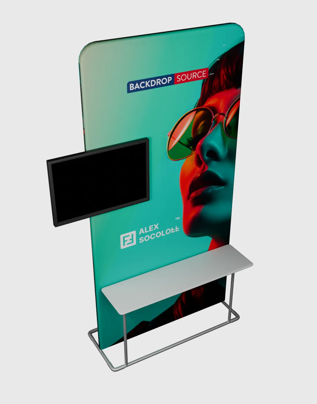 EZ Display Stand with Shelves & TV Mount