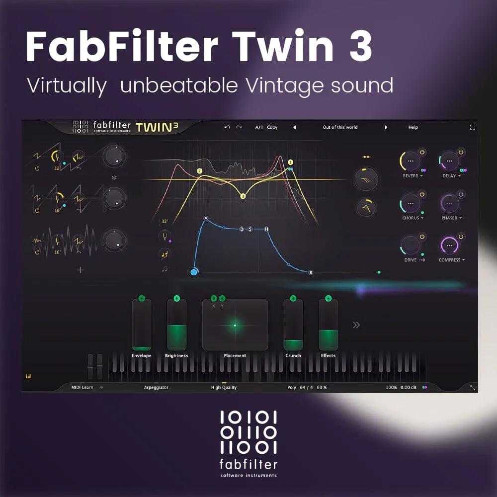 FabFilter Twin 3 - High quality, analog-sounding synthesizer plug-in