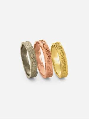 Fairtrade Gold Leaf Wedding Ring | 18ct or 9ct