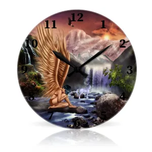 Fantasy Scene <br>Round Acrylic Wall Clock 10.75"
