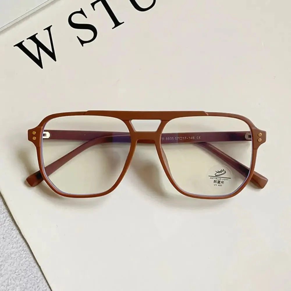 Fashion Square Double Bridges Eyeglasses Frame