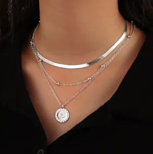 Fashion Women's Long Necklaces Multilayer Necklace With Pendant Luxury Jewerly