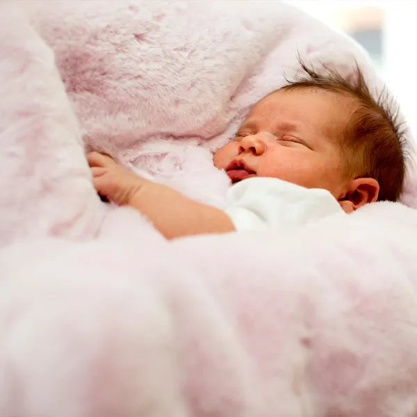 Faux Fur Baby Blanket - Assorted Colors