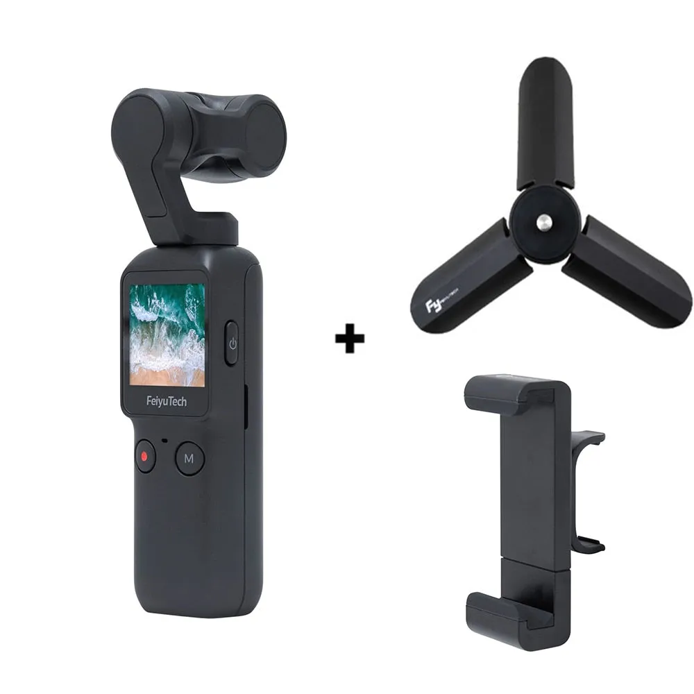 Feiyutech Official Feiyu Pocket Camera 6-Axis Stabilized Hybrid Stabilization 4K 60fps 270 Mins Handheld Gimbal Smart Track
