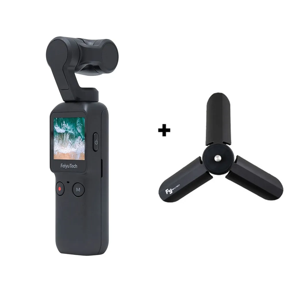 Feiyutech Official Feiyu Pocket Camera 6-Axis Stabilized Hybrid Stabilization 4K 60fps 270 Mins Handheld Gimbal Smart Track