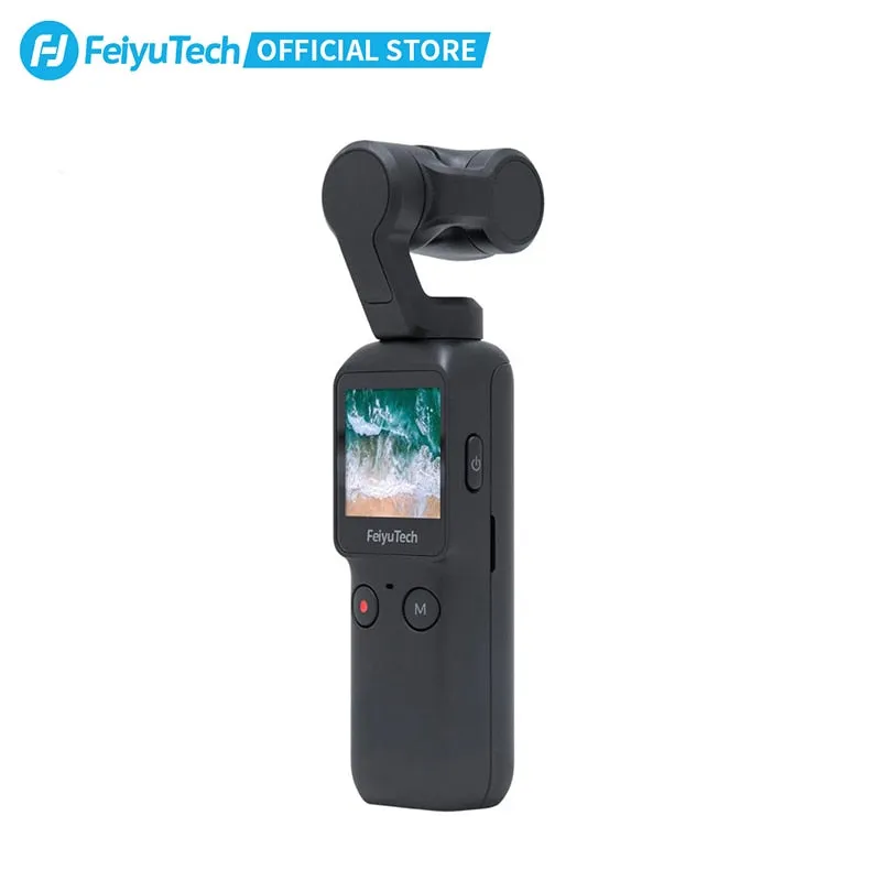 Feiyutech Official Feiyu Pocket Camera 6-Axis Stabilized Hybrid Stabilization 4K 60fps 270 Mins Handheld Gimbal Smart Track
